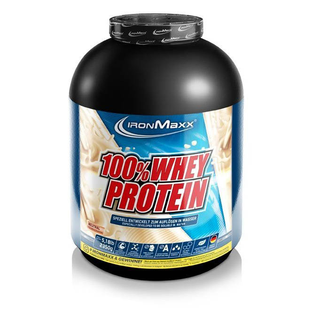 Протеин 100% Whey Protein, 2.35 кг Латте макиато Ironmaxx 000285791 ...