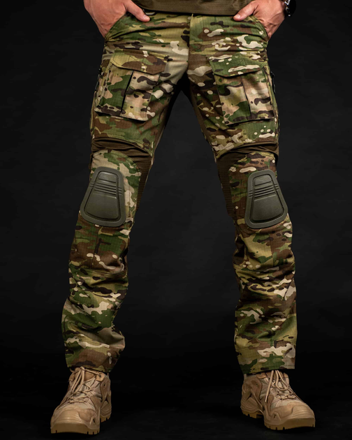 Тактичні штани "Генерал" з вентиляцією та наколінниками - мультикам S - изображение 1
