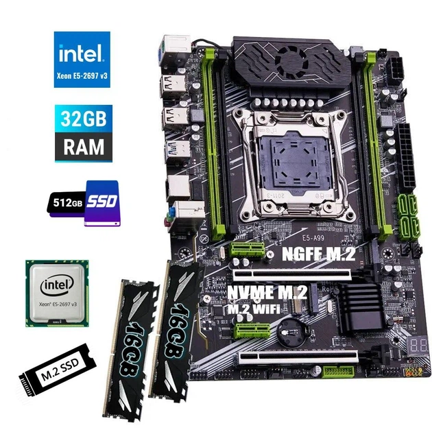 Комплект Intel X99 PRO LGA 2011-3 / Intel Xeon E5-2697V3 / 32GB