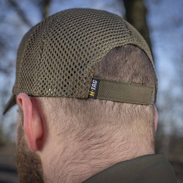 Бейсболка M-Tac сеткой Flex рип-стоп Dark Olive Размер S/M - изображение 7
