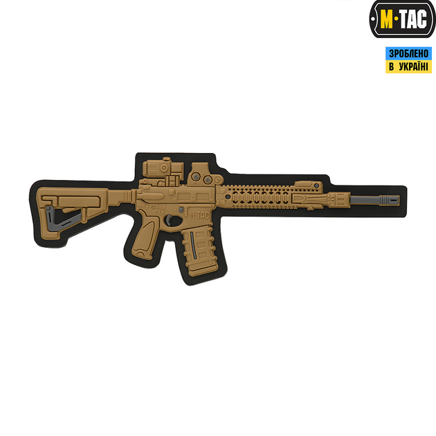 Нашивка M-Tac AR-15 3D PVC Coyote - зображення 1