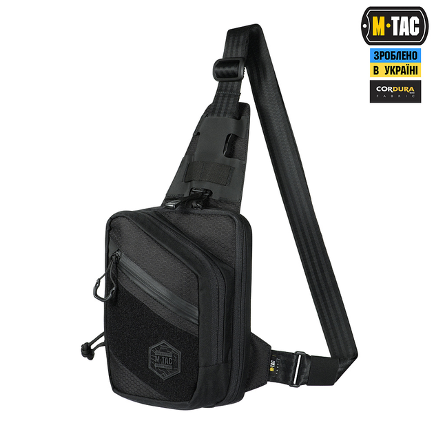M-Tac сумка Sling Pistol Bag Elite Hex з липучкою Black - зображення 1