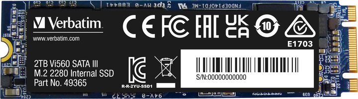 SSD диск Verbatim VI560 S3 2TB M.2 2280 SATAIII 3D NAND TLC - зображення 1