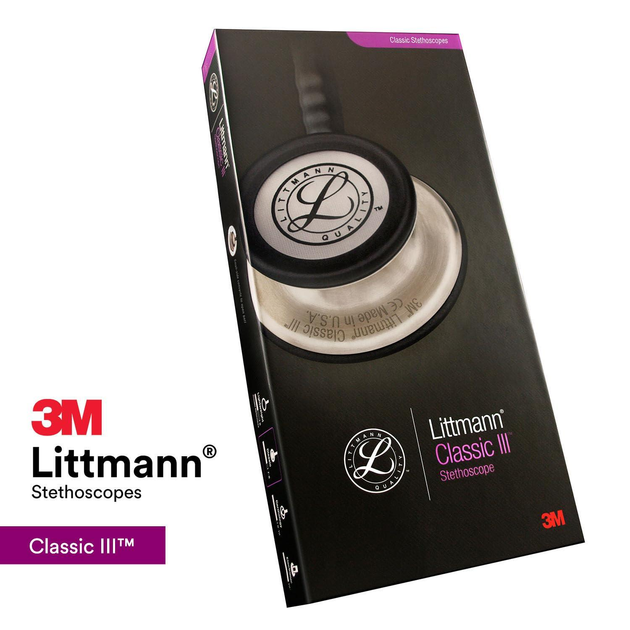 Стетоскоп 3M Littmann Classic III чорний 5803 - зображення 2