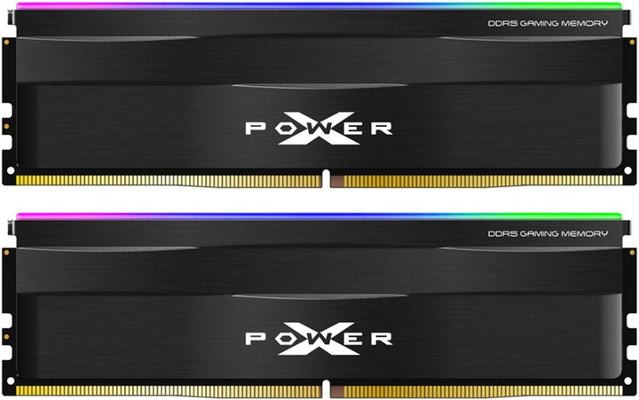 Оперативна пам'ять Silicon Power DDR5-6000 32768MB PC5-48000 (Kit of 2x16384) XPOWER Zenith RGB Gaming Black (SP032GXLWU60AFDF) - зображення 1
