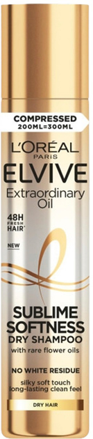 Suchy szampon L'Oreal Paris Elvital Extraordinary Oil Sublime Softness Dry Shampoo 200 ml (3600524031299) - obraz 1