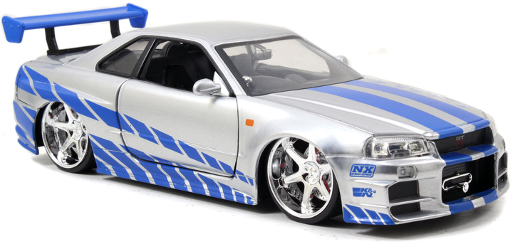 Metalowy samochód Jada Fast and Furious Nissan Skyline BNR-34 2002 1:24 (SBA253203044) - obraz 2