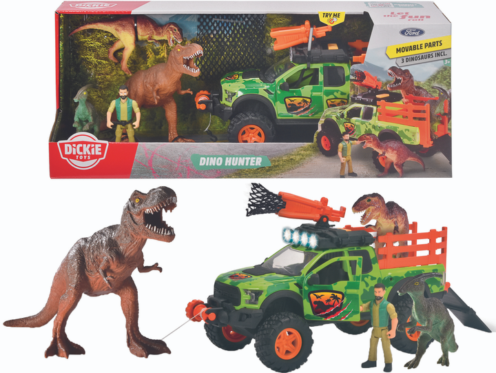 Ігровий набір Dickie Toys Полювання на динозаврів Позашляховик (SBA203837026) - зображення 1