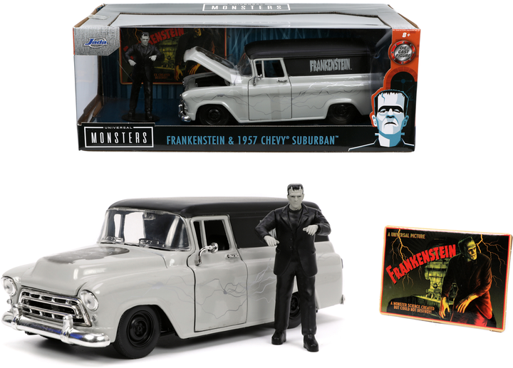 Metalowy samochód Jada Frankenstein Chevy Suburban 1957 z figurką 1:24 (SBA253255032) - obraz 10