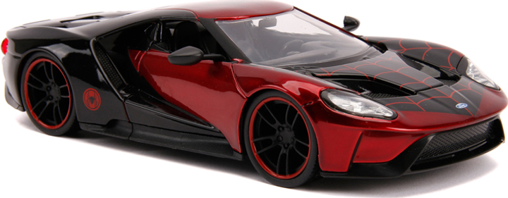 Metalowy samochód Jada Marvel Spider-Man Ford GT (2017) + figurka Miles Morales 1:24 (SBA253225008) - obraz 8