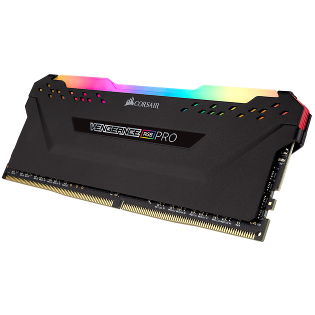 Corsair 32 GB (4x8GB) DDR4 3600 MHz Vengeance RGB Pro Black (CMW32GX4M4D3600C16) - Фото 3 Corsair 32 GB (4x8GB) DDR4 3600 MHz Vengeance RGB Pro Black (CMW32GX4M4D3600C16) - изображение 3
