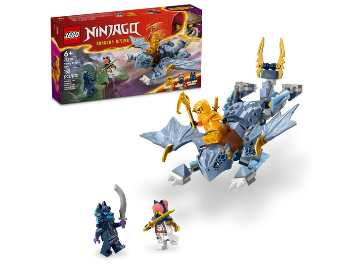 Zestaw klocków LEGO Ninjago Smoczątko Riyu 132 części (71810) - obraz 2