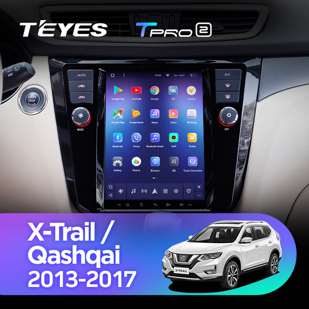 Штатная магнитола Teyes TPRO 2 для Nissan X-Trail 3 T32, Qashqai 2 J11&nbsp;Tesla style Android - изображение 3