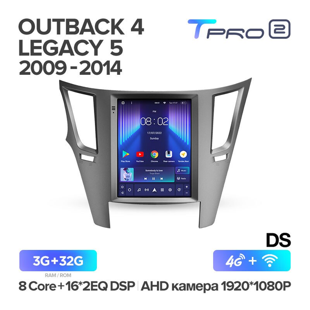Штатная магнитола Teyes TPRO 2 для Subaru Outback 4, Legacy 5 Tesla style 2009 2014 Android - изображение 2