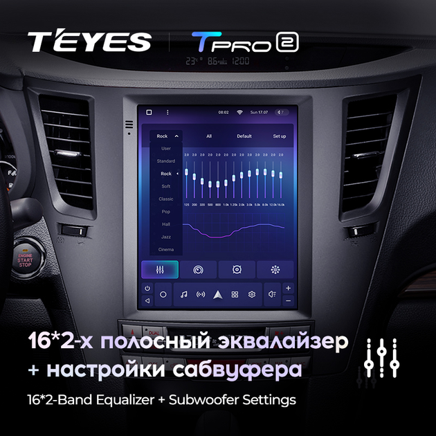 Штатная магнитола Teyes TPRO 2 для Subaru Outback 4, Legacy 5 Tesla style 2009 2014 Android - изображение 5