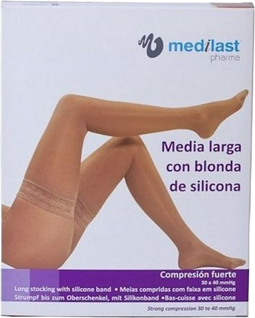 Компресійні панчохи Medilast Long Stocking Blanc Blonda Medium R110 (8470002519923) - зображення 1