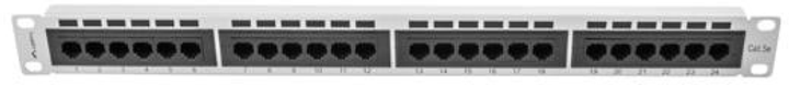 Patch panel Lanberg 24 port 1U kat.5e Silver (PPU5-1024-S) - obraz 3