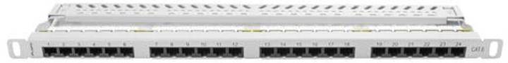 Патч-панель anberg 24 port 0.5U kat.6 Silver (PPU6-0024-S) - зображення 3