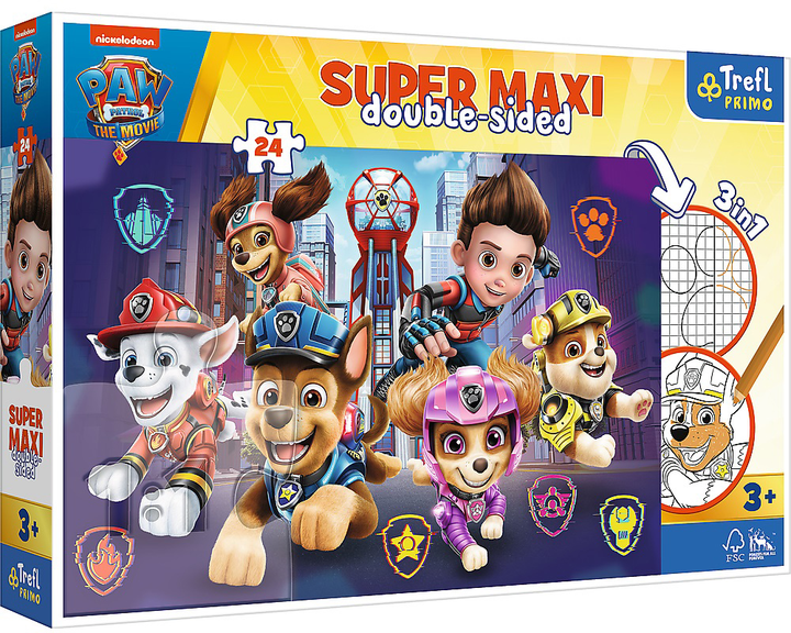 Puzzle dwustronne Trefl Super Maxi Wyzwanie Paw Patrol 24 elementa (5900511410020) - obraz 2