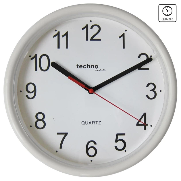 Настенные часы Technoline WT600 White с кварцевым механизмом и четким белым циферблатом - изображение 2