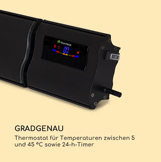 Инфракрасный обогреватель Blumfeldt Cosmic Beam Smart 30, 3000 Вт, 5 м, 5–45°C - изображение 2