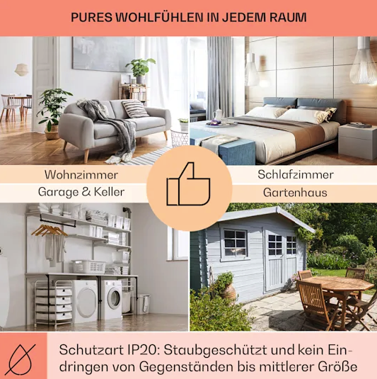 Инфракрасный нагреватель Klarstein Wonderwall Air 120, 120x100см, 1200Вт, настенный - изображение 7