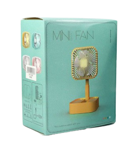 Портативный настольный мини вентилятор Mini Fan JY-1129 USB Желтый - изображение 5
