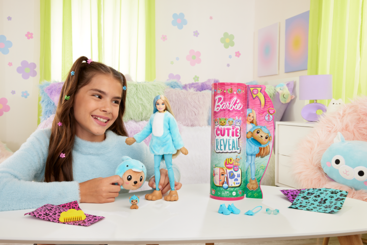 Lalka Barbie Cutie Reveal Barbie Miś-Delfin Seria Kostiumy Zwierzaczki (HRK30) - obraz 4