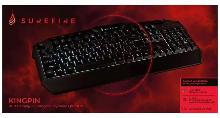Клавіатура дротова SureFire KingPin USB Black (0023942488248) - зображення 2