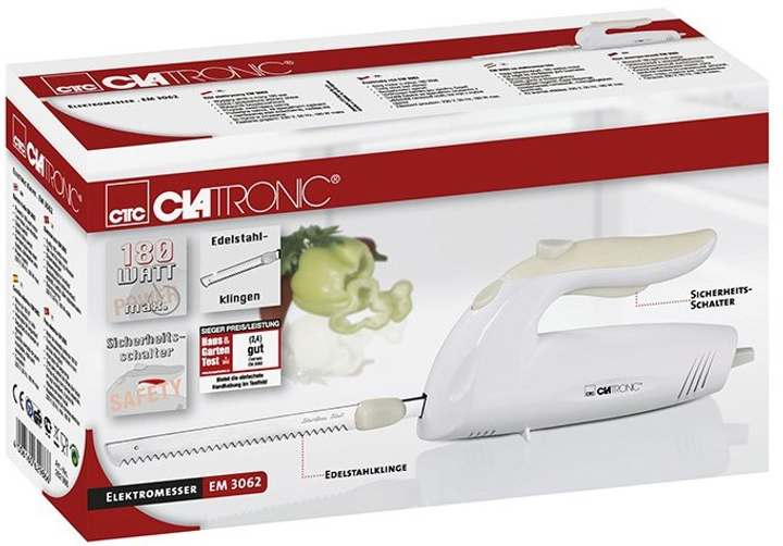 Nóż elektryczny Clatronic Electric Knife EM 3062 white (4006160629866) - obraz 2