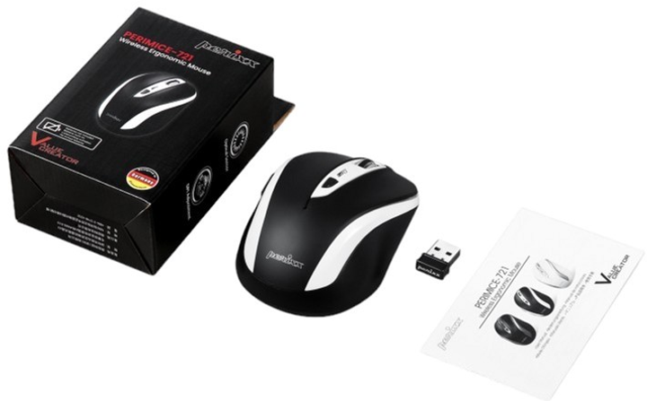 Миша Perixx PERIMICE-721 Wireless White/Black (4049571010328) - зображення 5