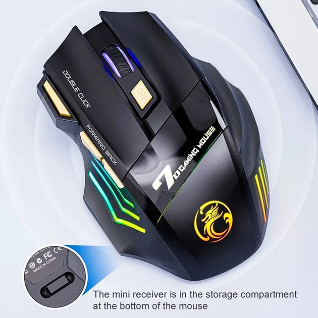 Мышь Imice игровая беспроводная GW-X7 Чёрный (1014-201-00) - изображение 4