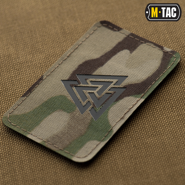 Нашивка M-Tac Валькнут горизонтальная Laser Cut Multicam/Black - изображение 2