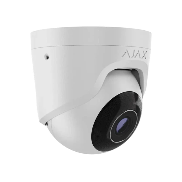IP-Камера Ajax дротова TurretCam, 5мп, 4мм, Poe, True WDR, IP 65, ІЧ 35м, аудіо, кут огляду 75°до 85°, купольна, біла (000039308) - изображение 4