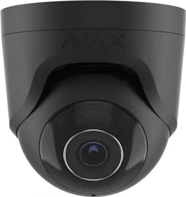 IP-Камера Ajax дротова TurretCam, 5мп, 2.8мм, Poe, True WDR, IP 65, ІЧ 35м, аудіо, кут огляду 100° до 110°, купольна, чорна (000039305) - Фото 1 IP-Камера Ajax дротова TurretCam, 5мп, 2.8мм, Poe, True WDR, IP 65, ІЧ 35м, аудіо, кут огляду 100° до 110°, купольна, чорна (000039305) - изображение 1