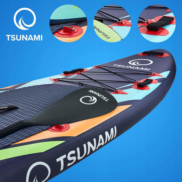 Сапборд TSUNAMI 320х81х15 см Різнобарвний 000292199 - зображення 3