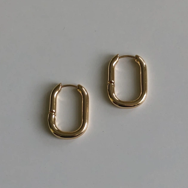 Сережки-овали в стилі мінімалізм "Modern Oval" Honey Fashion Accessories золотистий (120146) - Фото 4 Сережки-овали в стилі мінімалізм "Modern Oval" Honey Fashion Accessories золотистий (120146) - зображення 4