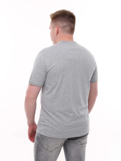 Футболка мужская светло-серая однотонная широкая 6228-8 XL - Фото 8 Футболка мужская светло-серая однотонная широкая 6228-8 XL - изображение 8