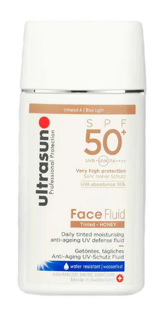 Сонцезахисний крем Ultrasun Face Spf50+ Tinted Honey Fluid 40 мл (0756848488028) - зображення 1