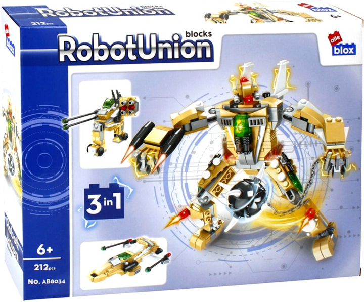 Конструктор Alleblox RobotUnion 3 in 1 212 деталей (5904335831108) - зображення 1