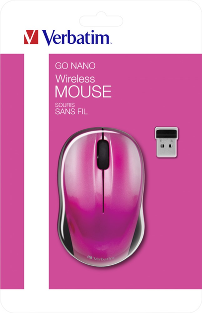 Миша Verbatim Go Nano Wireless Pink (23942490432) - зображення 7