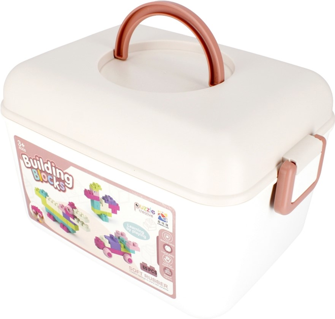 Klocki konstrukcyjne Mega Creative Soft Girls Beige Suitcase 80 elementów (5904335858198) - obraz 4
