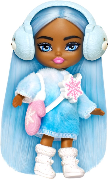 Mini-lalka Mattel Barbie Extra Mini Minis Zimowa 8 cm (0194735163762) - obraz 3