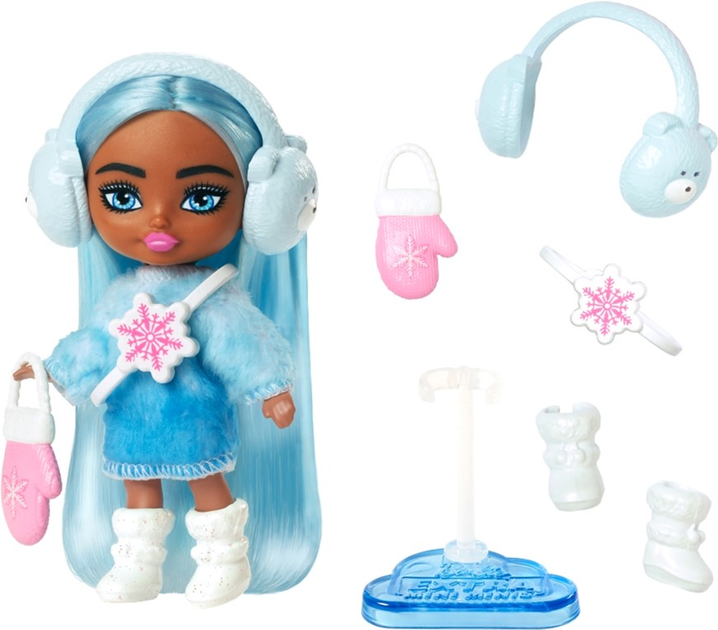 Mini-lalka Mattel Barbie Extra Mini Minis Zimowa 8 cm (0194735163762) - obraz 4