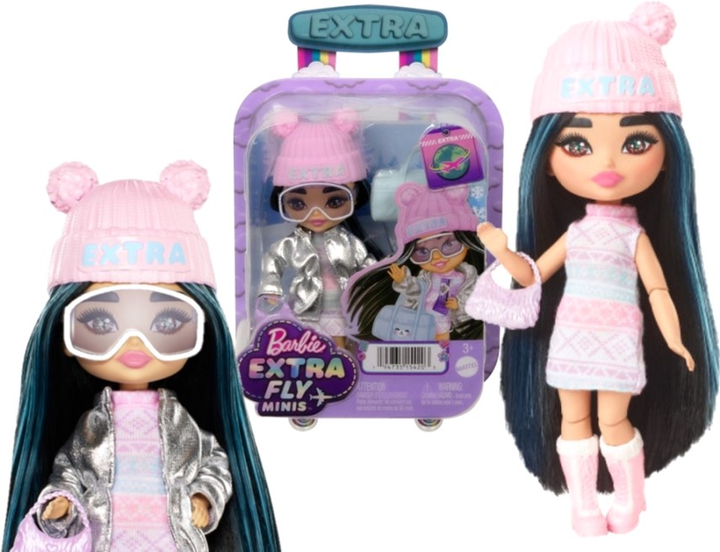 Mini-lalka Mattel Barbie Extra Fly Snow Lady 14 cm (0194735154203) - obraz 1