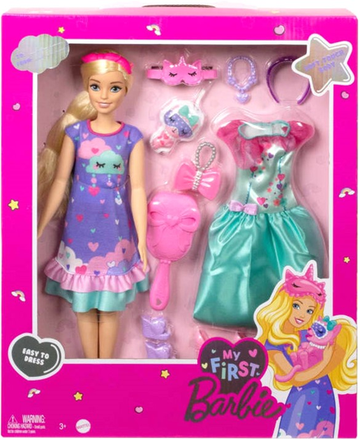 Lalka z akcesoriami Mattel Barbie My First Deluxe Doll Blonde 34 cm (0194735131662) - obraz 1