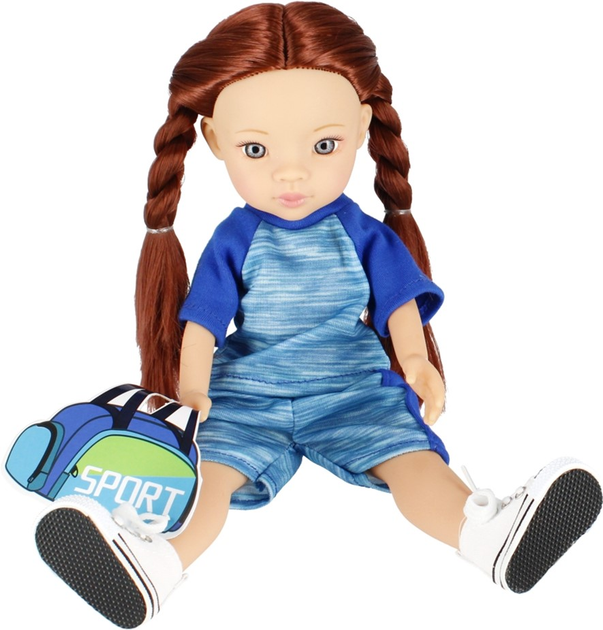 Lalka LS Pretty Girl z warkoczykami 33 cm (5904335893830) - obraz 3