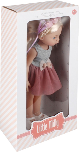 Lalka Mega Creative Little Milly w sukience z kokardą 35 cm (5905523602227) - obraz 5
