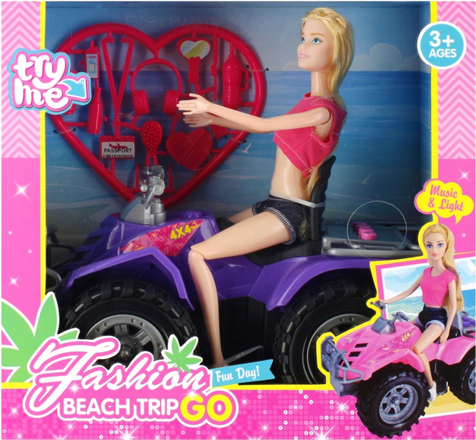 Лялька з аксесуарами Mega Creative Fashion Beach Trip Go з квадроциклом (5904335888737) - зображення 1
