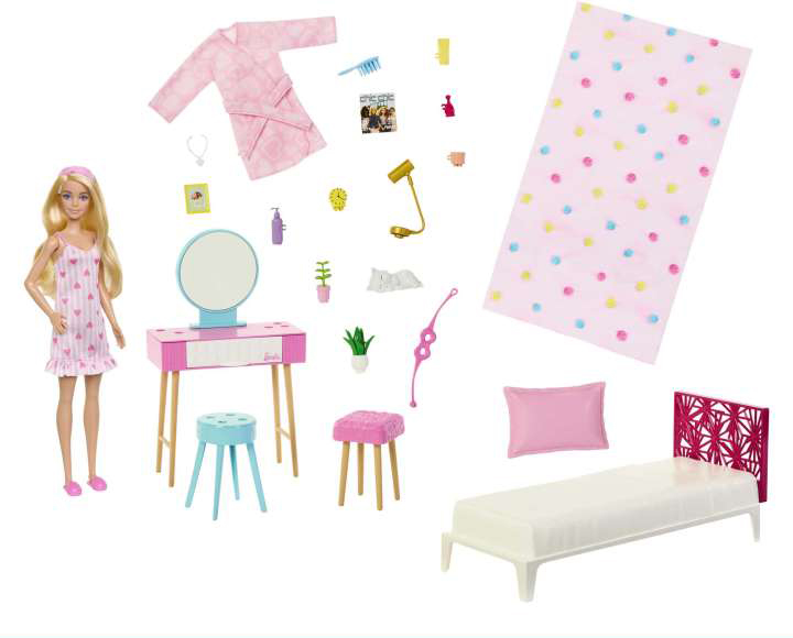 Zestaw do zabawy Mattel Barbie Doll And Bedroom Playset (HPT55) - obraz 1